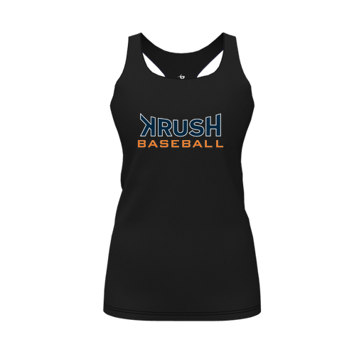 [CUS-DFW-RCBK-PER-BLK-FYS-LOGO2] Racerback Tank Top (Female Youth S, Black, Logo 2)