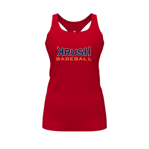 [CUS-DFW-RCBK-PER-RED-FYS-LOGO2] Racerback Tank Top (Female Youth S, Red, Logo 2)