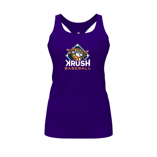 [CUS-DFW-RCBK-PER-PUR-FYS-LOGO1] Racerback Tank Top (Female Youth S, Purple, Logo 1)