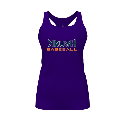 [CUS-DFW-RCBK-PER-PUR-FYS-LOGO2] Racerback Tank Top (Female Youth S, Purple, Logo 2)