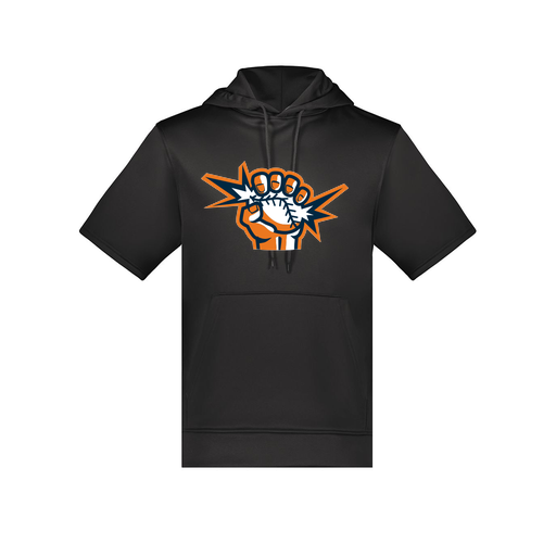 [6871.080.S-LOGO3] Men's Dri Fit Short Sleeve Hoodie (Adult S, Black, Logo 3)