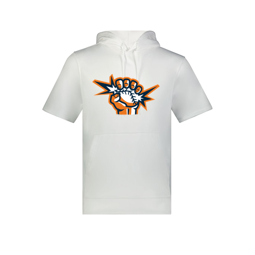 [6871.005.S-LOGO3] Men's Dri Fit Short Sleeve Hoodie (Adult S, White, Logo 3)