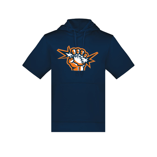 [6871.065.S-LOGO3] Men's Dri Fit Short Sleeve Hoodie (Adult S, Navy, Logo 3)