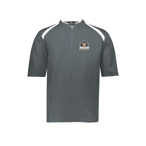 [229581-AS-GRY-LOGO1] Men's Dugout Short Sleeve Pullover (Adult S, Gray, Logo 1)
