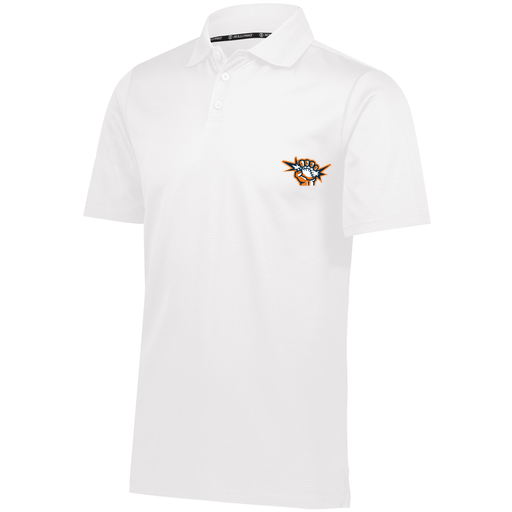 [222568.005.S-LOGO3] Men's Prism Polo (Adult S, White, Logo 3)