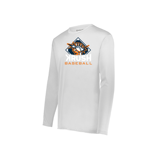 [222823.005.S-LOGO1] Youth LS Smooth Sport Shirt (Youth S, White, Logo 1)