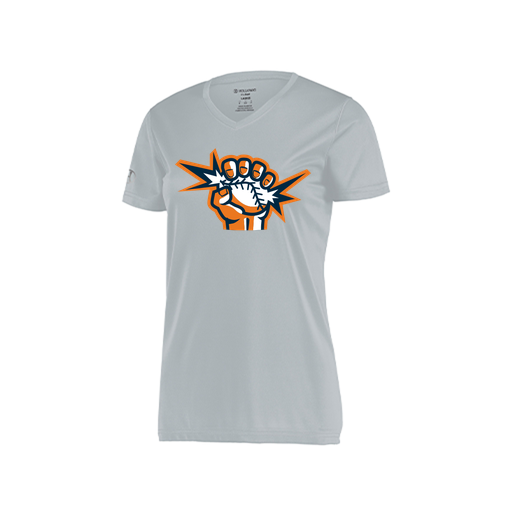 [222820.099.S-LOGO3] Ladies Movement Dri Fit Shirt (Female Adult S, Silver, Logo 3)