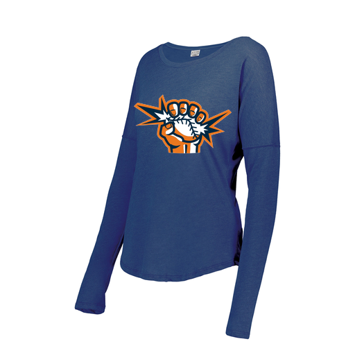 [3077.U55.XS-LOGO3] Ladies LS Ultra-blend T-Shirt (Female Adult XS, Royal, Logo 3)
